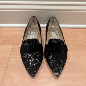 Jimmy Choo Black Sequin Women's flats 41